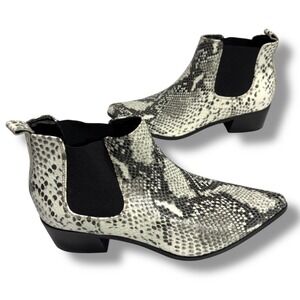 Blondo Emelia Waterproof Snakeskin Chelsea Ankle Boots 9M